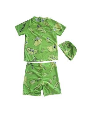 New 3 piece Sun & Rash Guard Protection Swimming Suit Size 12